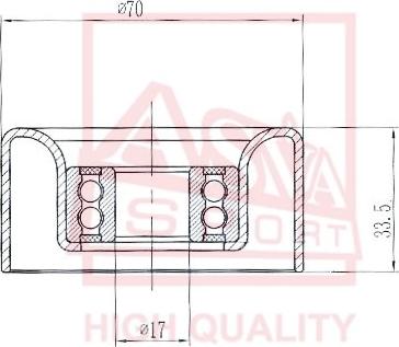 ASVA TYBP-043 - Spriegotājrullītis, Ķīļsiksna www.autospares.lv