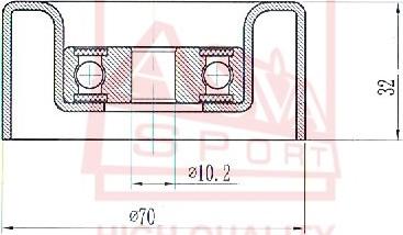 ASVA TYBP-047 - Spriegotājrullītis, Ķīļsiksna www.autospares.lv