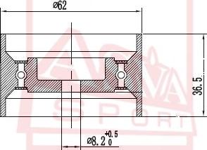 ASVA TYBP-008 - Spriegotājrullītis, Ķīļsiksna autospares.lv