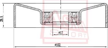 ASVA TYBP-030 - Spriegotājrullītis, Ķīļsiksna www.autospares.lv