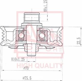 ASVA TYBP-032 - Spriegotājrullītis, Ķīļsiksna www.autospares.lv