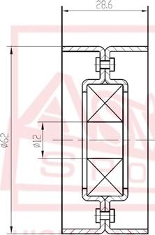 ASVA TYBP-021 - Spriegotājrullītis, Ķīļsiksna autospares.lv