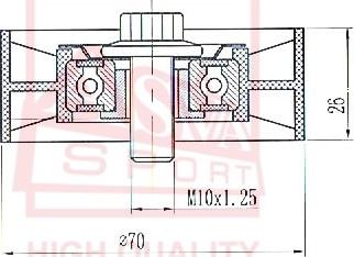 ASVA TYBP-023 - Spriegotājrullītis, Ķīļsiksna www.autospares.lv