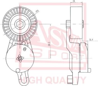 ASVA TYBT-003 - Siksnas spriegotājs, Ķīļsiksna www.autospares.lv