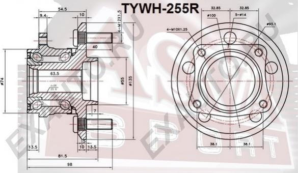 ASVA TYWH-255R - Riteņa rumba www.autospares.lv