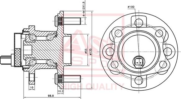 ASVA TYWH-KSP90R - Riteņa rumba www.autospares.lv