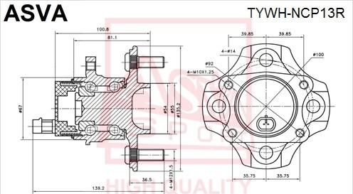 ASVA TYWH-NCP13R - Riteņa rumba autospares.lv