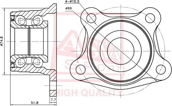 ASVA TYWH-ST190R - Riteņa rumba www.autospares.lv