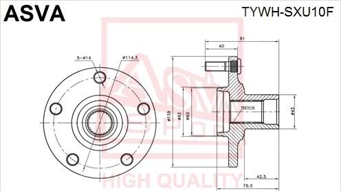 ASVA TYWH-SXU10F - Riteņa rumba www.autospares.lv