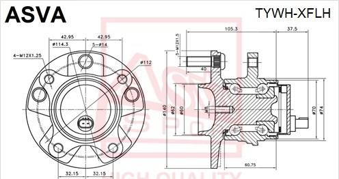 ASVA TYWH-XFLH - Riteņa rumba www.autospares.lv