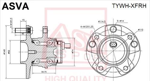 ASVA TYWH-XFRH - Riteņa rumba www.autospares.lv