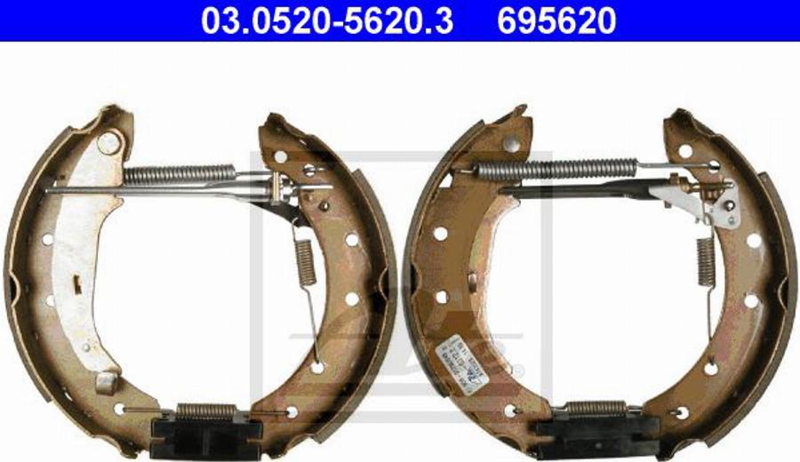 ATE 695620 - Bremžu loku komplekts www.autospares.lv