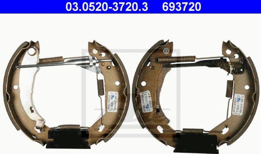 ATE 693720 - Bremžu loku komplekts www.autospares.lv