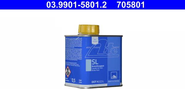 ATE 03.9901-5801.2 - Brake Fluid www.autospares.lv