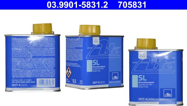 ATE 03.9901-5831.2 - Brake Fluid www.autospares.lv