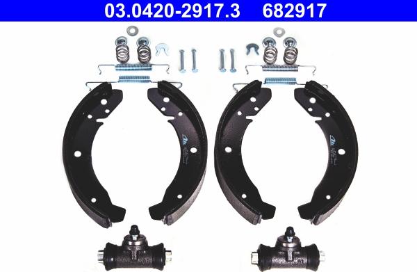 ATE 03.0420-2917.3 - Bremžu loku komplekts www.autospares.lv