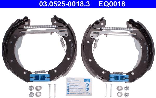 ATE 03.0525-0018.3 - Bremžu loku komplekts www.autospares.lv