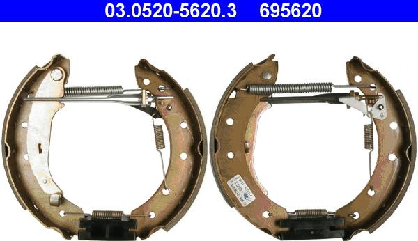 ATE 03.0520-5620.3 - Bremžu loku komplekts www.autospares.lv