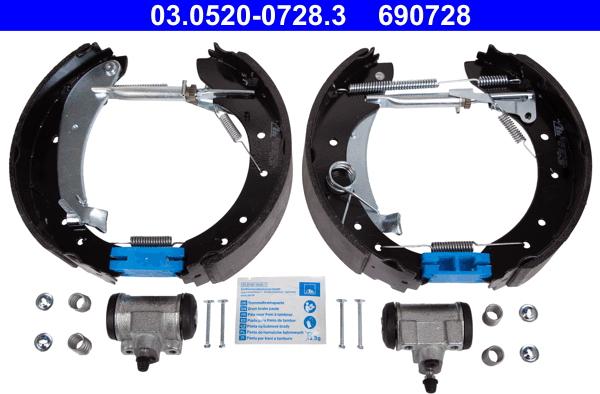 ATE 03.0520-0728.3 - Bremžu loku komplekts autospares.lv