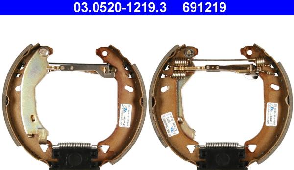 ATE 03.0520-1219.3 - Bremžu loku komplekts www.autospares.lv