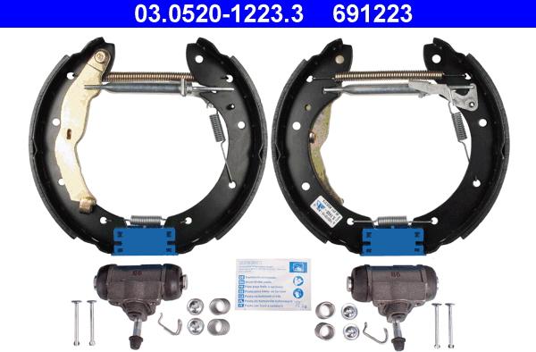 ATE 03.0520-1223.3 - Bremžu loku komplekts www.autospares.lv