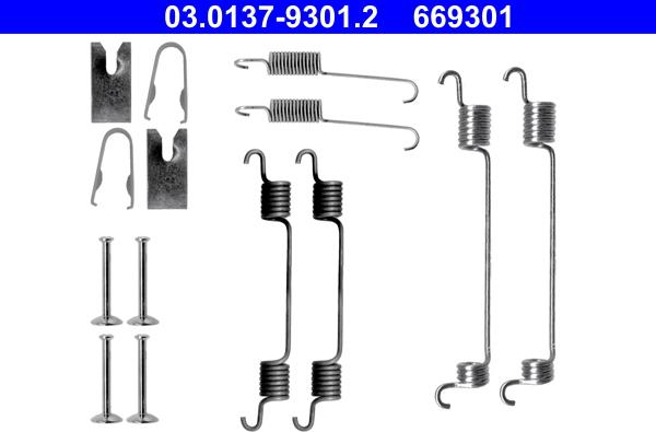 ATE 03.0137-9301.2 - Piederumu komplekts, Bremžu loki www.autospares.lv