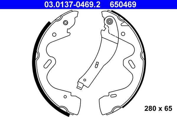 ATE 03.0137-0469.2 - Bremžu loku komplekts autospares.lv