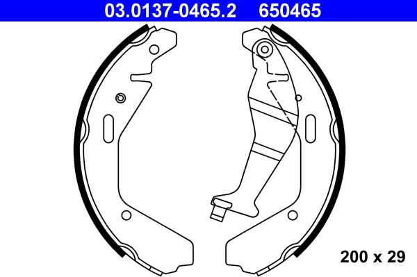 ATE 03.0137-0465.2 - Bremžu loku komplekts www.autospares.lv