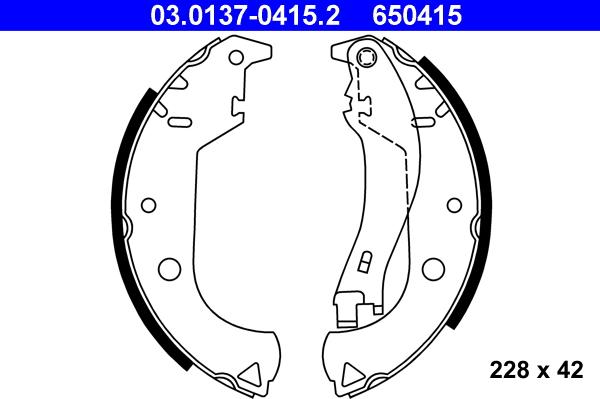 ATE 03.0137-0415.2 - Bremžu loku komplekts autospares.lv