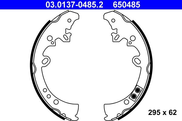 ATE 03.0137-0485.2 - Bremžu loku komplekts www.autospares.lv