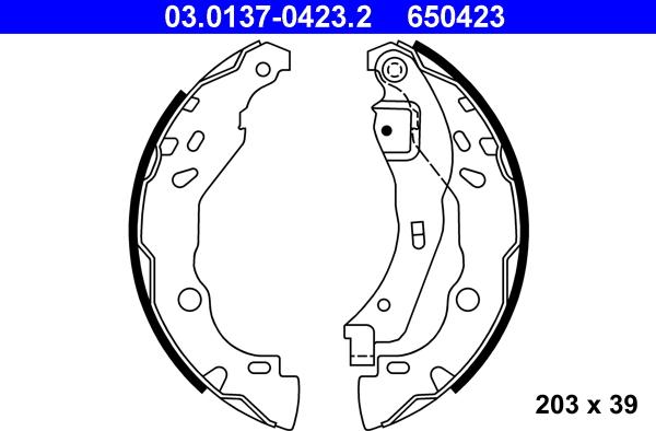 ATE 03.0137-0423.2 - Bremžu loku komplekts autospares.lv