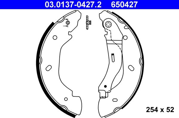 ATE 03.0137-0427.2 - Bremžu loku komplekts www.autospares.lv