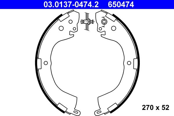 ATE 03.0137-0474.2 - Bremžu loku komplekts www.autospares.lv