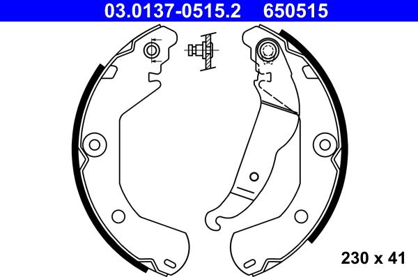 ATE 03.0137-0515.2 - Bremžu loku komplekts autospares.lv