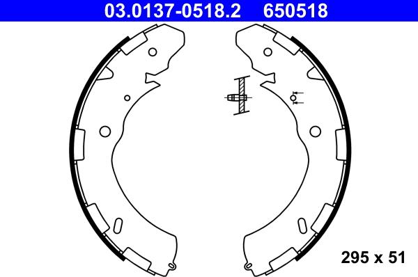 ATE 03.0137-0518.2 - Bremžu loku komplekts www.autospares.lv