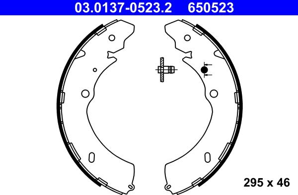 ATE 03.0137-0523.2 - Bremžu loku komplekts autospares.lv