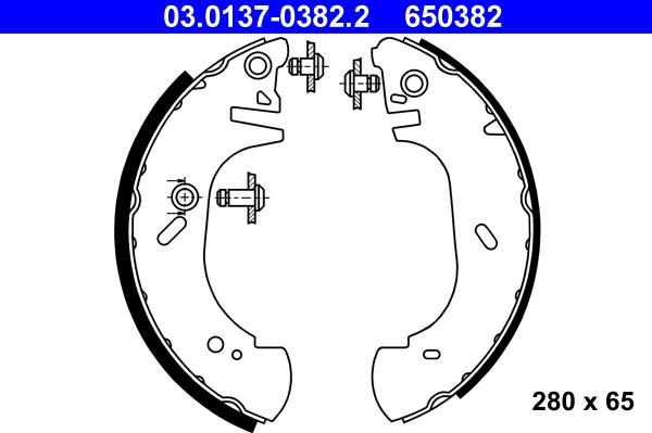 ATE 03.0137-0382.2 - Bremžu loku komplekts autospares.lv