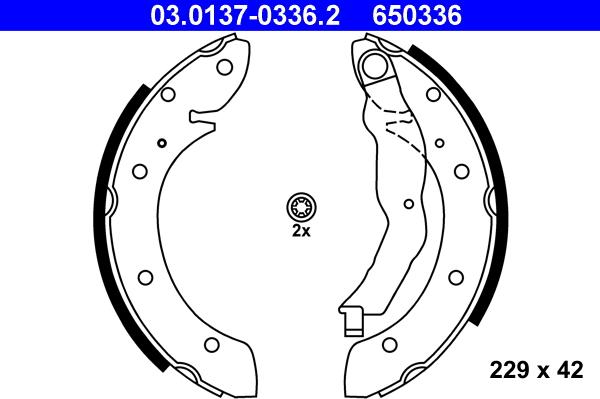 ATE 03.0137-0336.2 - Bremžu loku komplekts autospares.lv