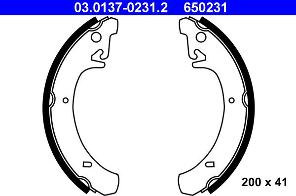 ATE 03.0137-0231.2 - Bremžu loku komplekts autospares.lv