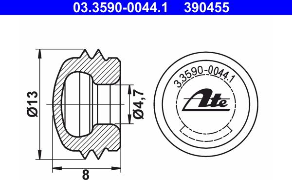 ATE 03.3590-0044.1 - Vāciņš / Aizsargvāciņš www.autospares.lv