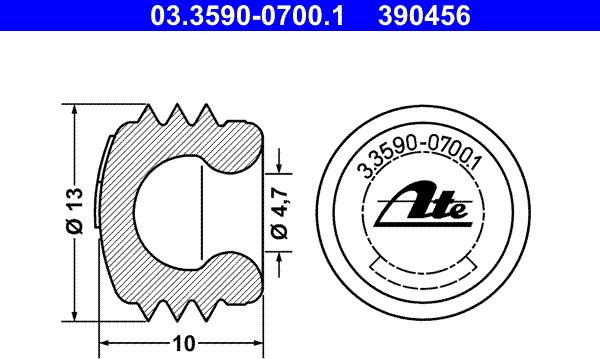 ATE 03.3590-0700.1 - Крышка / защитный колпак www.autospares.lv