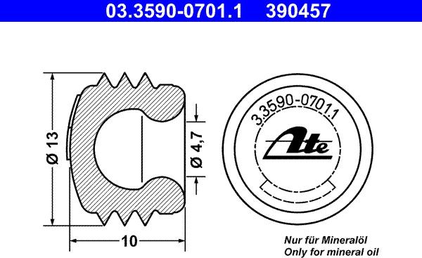 ATE 03.3590-0701.1 - Vāciņš / Aizsargvāciņš www.autospares.lv