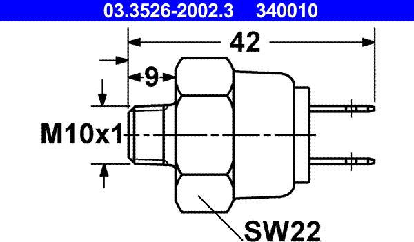 ATE 03.3526-2002.3 - Bremžu signāla slēdzis www.autospares.lv