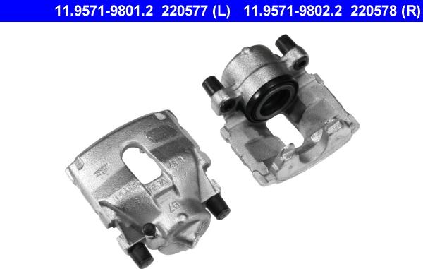 ATE 11.9571-9801.2 - Тормозной суппорт www.autospares.lv