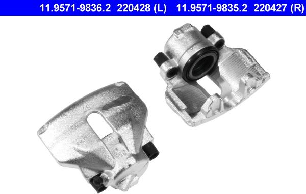 ATE 11.9571-9836.2 - Bremžu suports www.autospares.lv