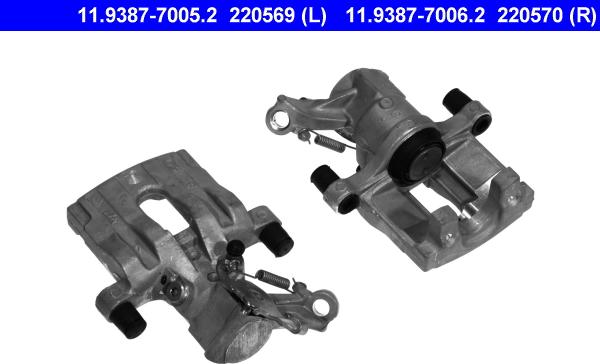 ATE 11.9387-7005.2 - Bremžu suports www.autospares.lv