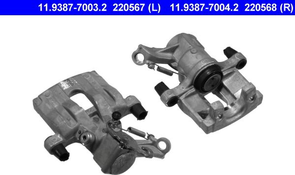 ATE 11.9387-7004.2 - Brake Caliper www.autospares.lv