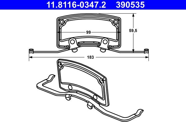 ATE 11.8116-0347.2 - Atspere, Bremžu suports autospares.lv