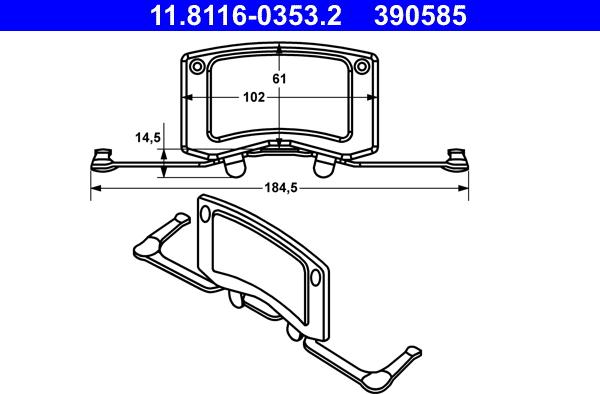 ATE 11.8116-0353.2 - Atspere, Bremžu suports www.autospares.lv