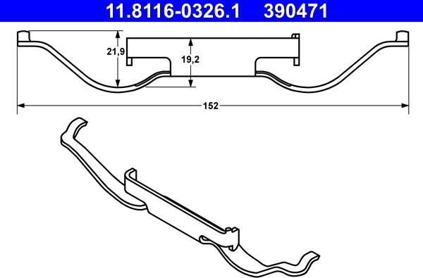 ATE 11.8116-0326.1 - Atspere, Bremžu suports www.autospares.lv